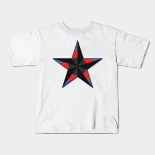 Polyamorous Pride Flag Colored Nautical Star Kids T-Shirt